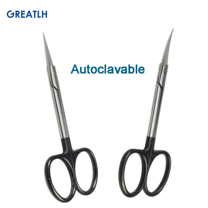 NEW%20%E3%80%90Innovative%20design%E3%80%9110cm%20Two%20Types%20Stainless%20Steel%20Cut%20Tissue%20Scissors%20Curved%20Straight%20Surgical%20Scissors%20Black%20Handle%20Autoclavable%20-%20Image%204