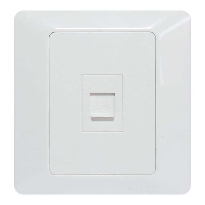 Prakash White RJ.11 Telephone Socket