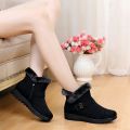 Women Winter Warm Snow Boots Fashionable Tassel Flat Platform Cotton Boots (Shoes-1). 