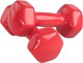 Vinyl Dumbbells 0.5 KG - Set of 2, Pink. 