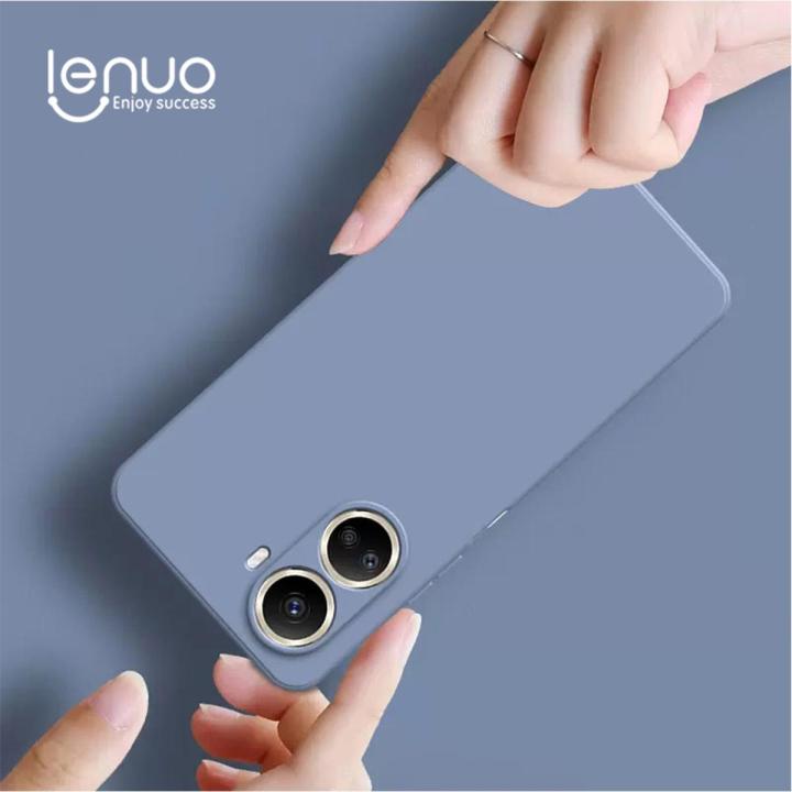 Lenuo For Huawei nova 10 SE Back Cover Phone Case Thin Soft Luxury Square Liquid Silicone