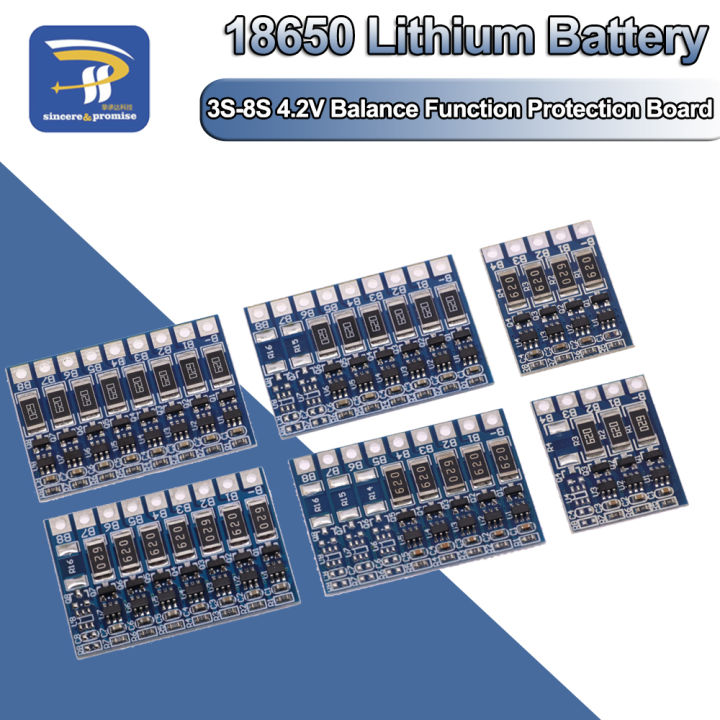 BMS 3S 4S 5S 6S 7S 8S 18650 Lithium Battery Charger Protection Board ...