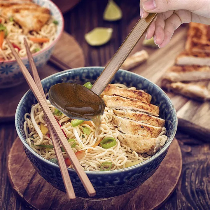 NAMUNY%208%20Pieces%20Japanese%20Long%20Handle%20Large%20Spoon%20Ramen%20Spoon%20Wooden%20Hot%20Pot%20Spoon%20Tortoise%20Shell%20Spoon%20Wood%20Rice%20Soup%20Dessert%20-%20Image%206
