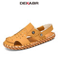 DEKABR 38-46 New Fashion Luxus Boy Pu Slippers Soft Comfortable Summer Casual Men's Sandals Shoes. 