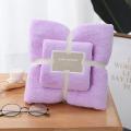 2 Piece Bath & Face Towel Set Home Textile Coral Velvet Absorbent Bath Towels For Adults Large Soft Comfortable Towel- Gift Package. 