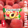 Harmony Fruity Soap Bar with Natural Peach Extract (75g) (Multipack). 