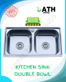 MATT HEAVY Kitchen Sink Double BOWL 18''*32'' WITH COUPLING SET. 