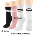 Difutagui 5 Pairs Pilates Socks for Women Yoga Socks Pure Cotton Non Slip Silicone Fashion Grips Indoor Sport Fitness Pilates Yoga Gym Dance Socks. 