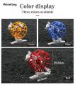 Wenefang DEUKIO Mini Winter Ice Fishing Reel Ultralight All Metal Front Hot Selling Reel Bright Color Live Fish Buckle 50MM Wire Wheel Line Cup. 