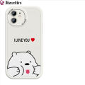 Jizetin for iPhone 11 Back Cover Funny Bear PU Leather For Girls Boys Soft Phone Case. 