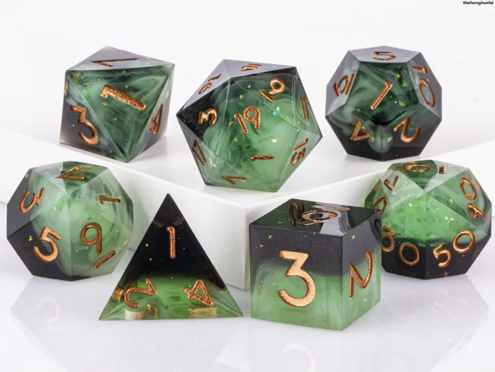 Weihonghunfei%E3%80%902025%20Version%E3%80%91%20Set%20Dice%20Resin,%20Resin%20DnDD,%20Dragon%20and%20Applicable,%20D%20Make%20Handmade%20Resin%20Polyhedron%20D%20Dice%20Set%20in%20Dungeon%20D%20and%20Dice%20with%20Sharp%20Edge%20Dice%20Green%20Affordable%20-%20Image%206