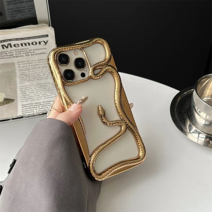 3D%20Luxury%20Snake%20Phone%20Case%20For%20iPhone%2016%20Pro%20Max%2015%2014%20Plus%2013%2012%20promax%2011%20Matte%20Plating%20Fashion%20Protective%20Cover%20Fundas%20-%20Image%204