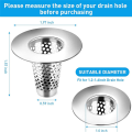 4PCS Bathroom Sink Drain Strainers for 1.2-1.6Inch Drain Hole, 1Inch Small Conical Stainless Steel Bathtub Drain Cover Easy Install. 