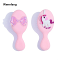 Wenefang Girls Hair Comb Candy Color Hairbrush Scalp Massage Comb Women Wet Curly Detangle Hair Brush Girl Hair Brush Baby Pink Hairbrush. 