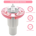 1 Piece Snack Bowl for 40Oz Cup with Handle Reusable Snack Tray Pink Silica Gel for Snack Tray. 