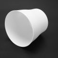 fasdaga 5X Plastic Plant Flower Pot Planter with Saucer Tray Round Gloss Home Garden Decor, White Upper - 17cm/6.69inch. 