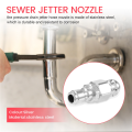 1/4 Inch 5000 PSI Sewer Jetter Nozzle Pressure Drain Jetter Hose Nozzle for 1/4 Pressure Washer Quick Connector. 