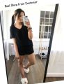 Fancyra Women'S Shorts Pajama Set Short Sleeve Sleepwear Nightwear Pajamas Shorts Racerback Pj Lounge Sets Sleepwear Babydoll Free Size Black Color. 