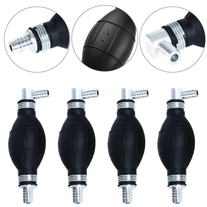 BNproduct 6/8/10/12mm Manual Fuel Pump Rubber Aluminum Hand Primer Oil Gasoline Petrol Diesel Liquid Transfer Tool