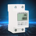 Single Phase DIN-Rail Energy Meter 5-60A 220V 50Hz Electronic KWh Meter/Sub meter with LCD Digital Display. 