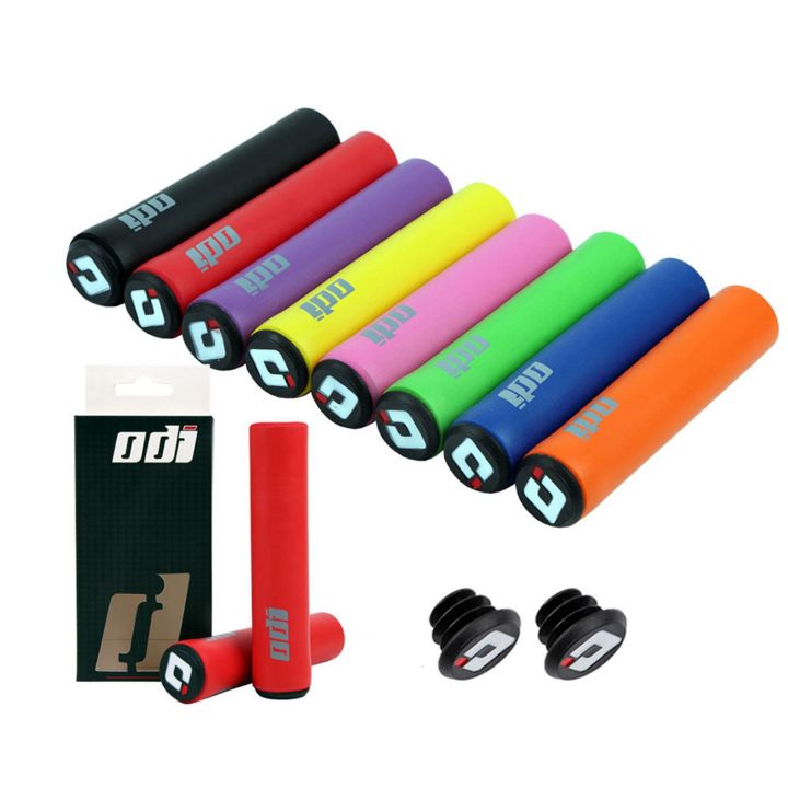 TWEXQNY%204x%20ODI%20Bicycle%20Grip%20Silicone%20Handlebar%20Grips%20Shock-Absorbing%20Soft%20Mountain%20Bicycle%20Grip%20Orange%20&%20Black%20-%20Image%207