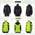 WOSAWE Reflective Mens Raincoat Waterproof Motocross Suit Motorcycle Jacket Split Rain Cloth. 