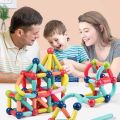 Magnetic Building Sticks Blocks Toys Gift for Boys and Girls, Magnet Sticks Balls and Rods Building Sets, Sensory Montessori Toys for Preschool Toddlers Kids. 