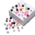 100Pcs Mixed Letter Acrylic Beads Flat Round Alphabet Charms Beads For Bracelet Necklace Jewelry Making. 
