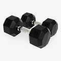 10 Kg Rubber Hex Dumbbells (Pair) Set Of 2 Hex Rubber Dumbbells' With Metal Handles, Pair Of 2 Heavy Dumbbells Dumbbell 10 kg each , Total 20 Kg. 