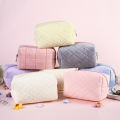 Zipper Large Color Velvet Makeup Bag Cosmetic Bag Organizer Travel Washing Pouch. 