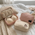 Practical Cartoon Underwear Storage Bag Handheld Large Capacity Underwear Packing Cube with Zipper Breathable Socks Bra Organizer for Home. 