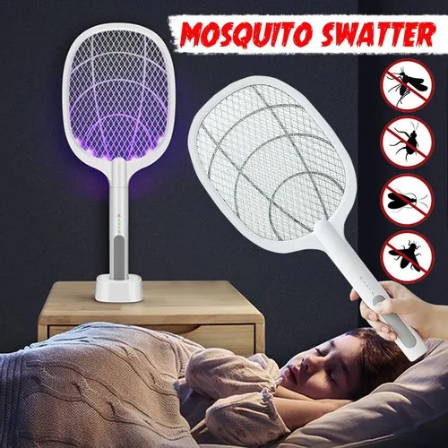 Plastic%20Racket%20Automatic%20Mosquito%20Killer%20Swatter/Bat%20%7C%20GECKO%20White%201200%20mAh%20Lithium%20Battery%20Mosquito%20Killer%20-%20Image%203