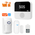 WIFI Wireless Smart Gateway Emergency Caller SOS Voice Alert Anti-Theft Door Magnet Infrared Detector. 