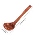 1Pc Wooden Large Capacity Soup Spoon Kitchen Cooking Anti-scalding Spoon MNP. 