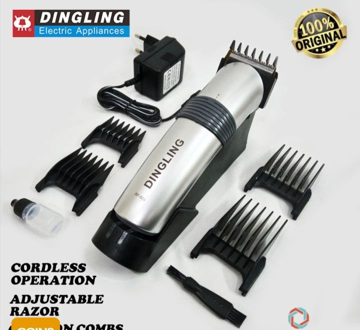 Vylon Branded DINGLING RF-609 Electric Hair Clipper Hairdressing Trimmer Rechargeable Cutting Machine Beard Styling RF 609