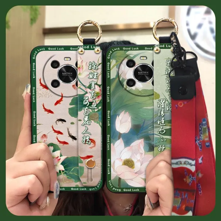 Soft%20case%20Kickstand%20Phone%20Case%20For%20Honor%20X9%204G/Magic4%20Lite%204G%20protective%20Back%20Cover%20Dirt-resistant%20Wrist%20Strap%20Durable%20-%20Image%204