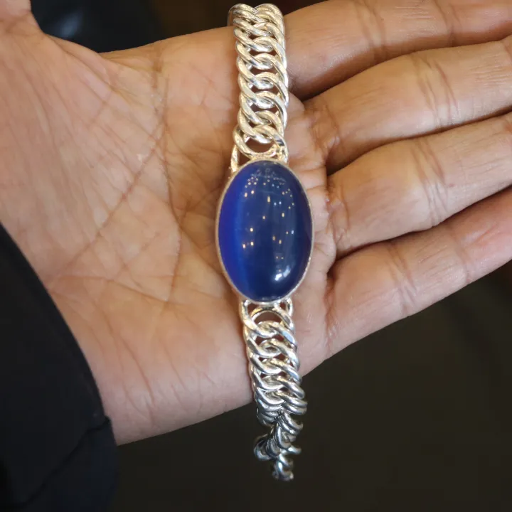 Pure%20Silver%20Bracelet%20With%20Blue%20%20Stone%20Weight%2052.31%20Gram%20(4.48%20Tola)%20%20For%20Men%20-%20Image%202
