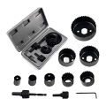 11pcs Hole Saw Drill Bit Woodworking Cutter Hole Saw Cutting Set Core Drill Bit Wood Metal Drilling. 
