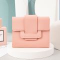 HOT Wallet Female Short Section 2022 New Spot Wholesale Student Coin Purse Korean Small Belt Ladies Wallet Card Bag. 