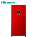 Hisense 192 Liters Premium Red Single Door Refrigerator with Built-In Water Dispenser and 10 Years Warranty | Hisense RS-23DR4SWR Refrigerator. 