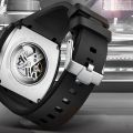 Mark Fairwhale brand fashionable business luxury night light waterproof tourbillon automatic mechanical men's watch. 