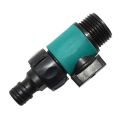 NAMUNY 2X Plastic Valve with 3/4 Inch Male Thread Quick Connector Car Wash Garden Irrigation Pipe Fittings Prolong. 