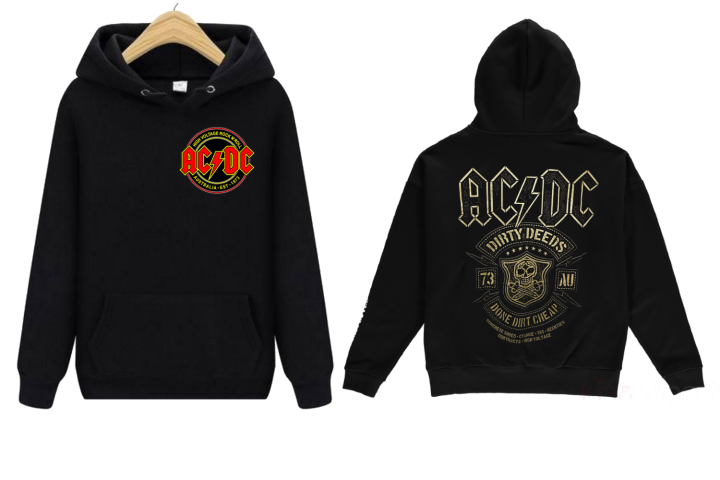 AC DC Band Printed Hoodie For Men And Women | Daraz.com.np