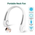 3 Speeds Portable Non Bending Neck Hands Free Hanging Rechargeable Fan. 