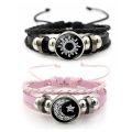 Unique Three-layer Couple Bracelet Sun Moon Luminous Bead Woven Bracelet Wrist Rope Adjustable Knitted Hand Chain Daily. 