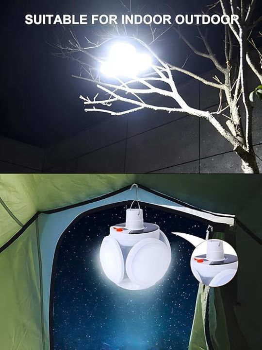 Bright Portable Solar Camping Lights, 5 Light Modes, Waterproof Tent Light, Perfect Lantern Flashlight for Hurricane, Emergency, Survival Kits, Hiking, Fishing, Home