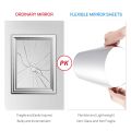 Soft Mirror Sticker Wall-Mounted Self-Adhesive Non-breakable Lenses. 