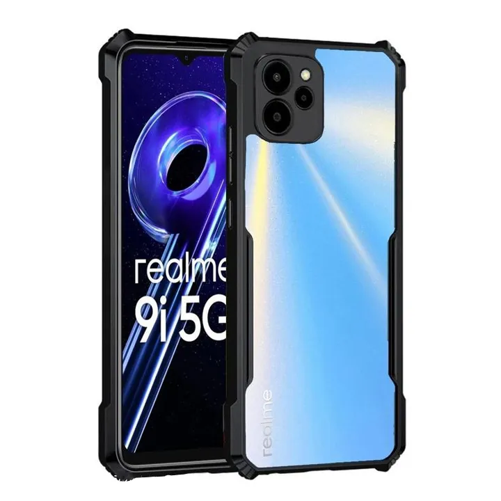 Realme%209i%205G%20-%20Transparent%20Hybrid%20Hard%20PC%20Back%20TPU%20Bumper%20Impact%20Resistant%20Case%20(Black,%20Transparent)%20-%20Image%202