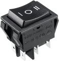 6 Pin Switch AC 250V/16A 125V/20A ON/Off/ON DPDT 6 Pin Latching Rocker Switch 5 A Two Way 4 Pcs. 