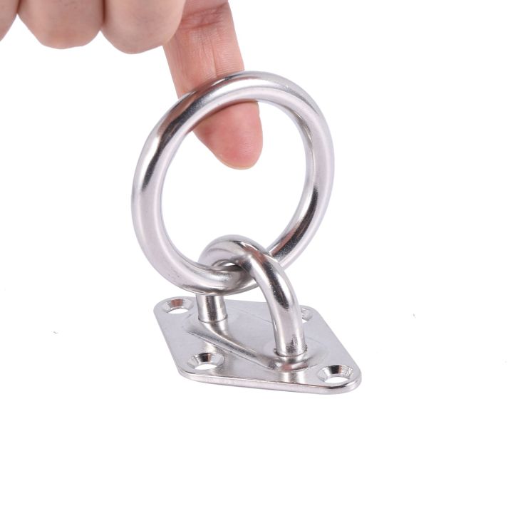 NAMUNY%202X%2080Mmx50Mm%20Mounting%20Hook%20For%20Wall%20Or%20Ceiling%20With%20Round%20Ring%20Stainless%20Steel%20-%20Bracket%20/%20Attachment%20-%20Image%203